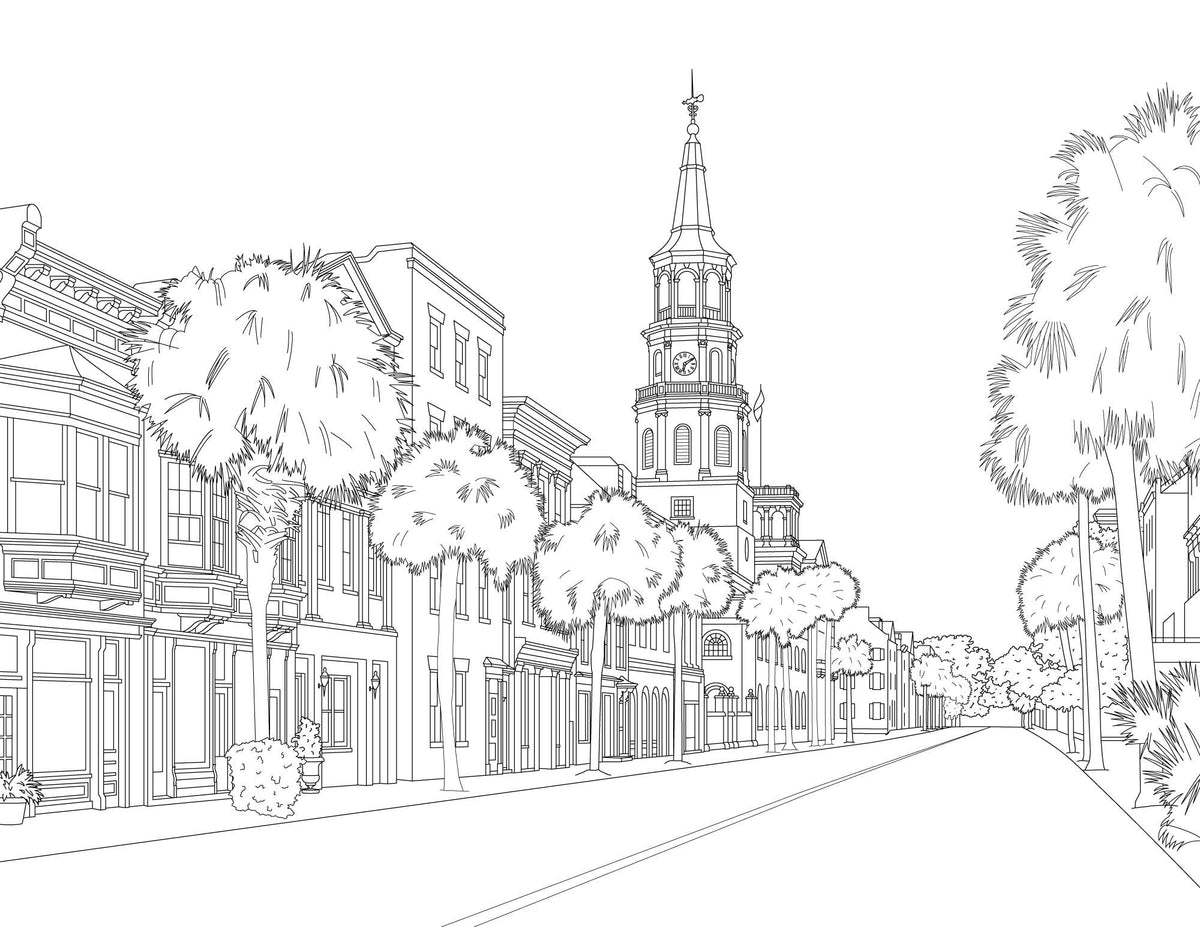 "Color Charleston" Coloring Book