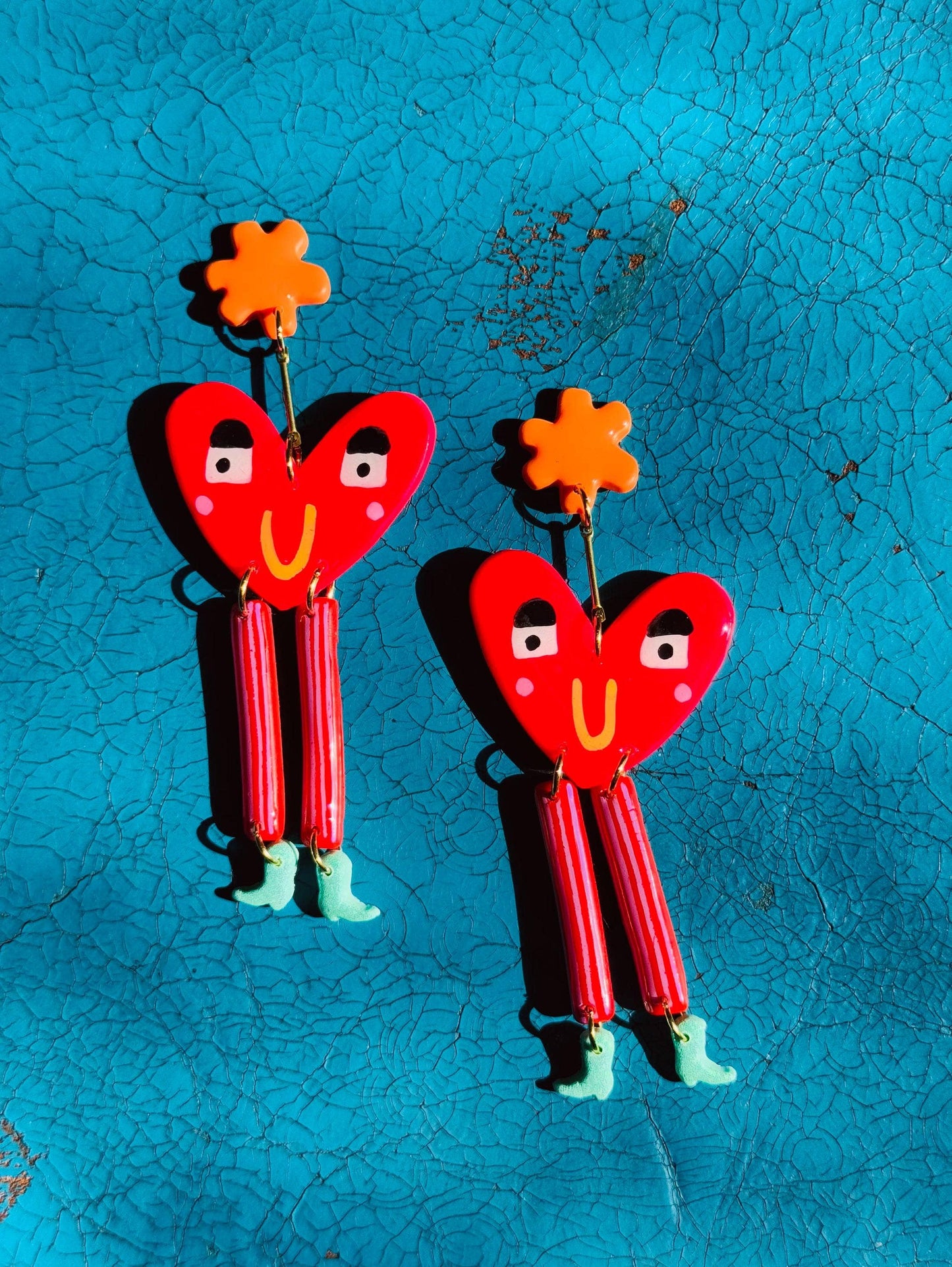 Heart Balloon Earrings by Delaney and Blu