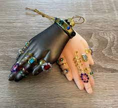 Hand with Jewels Ornament
