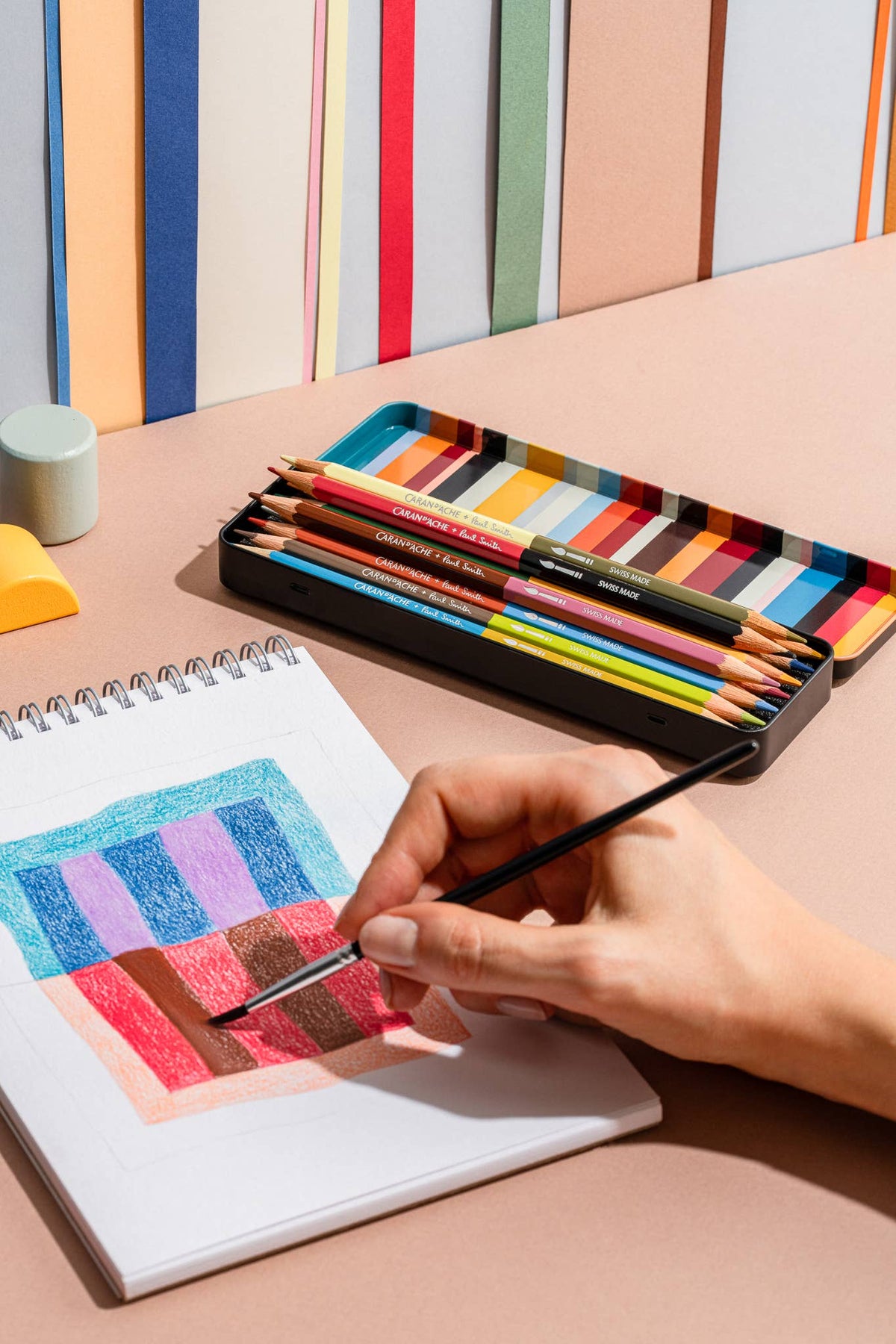 Caran d'Ache + Paul Smith Bi-color Pencil Set