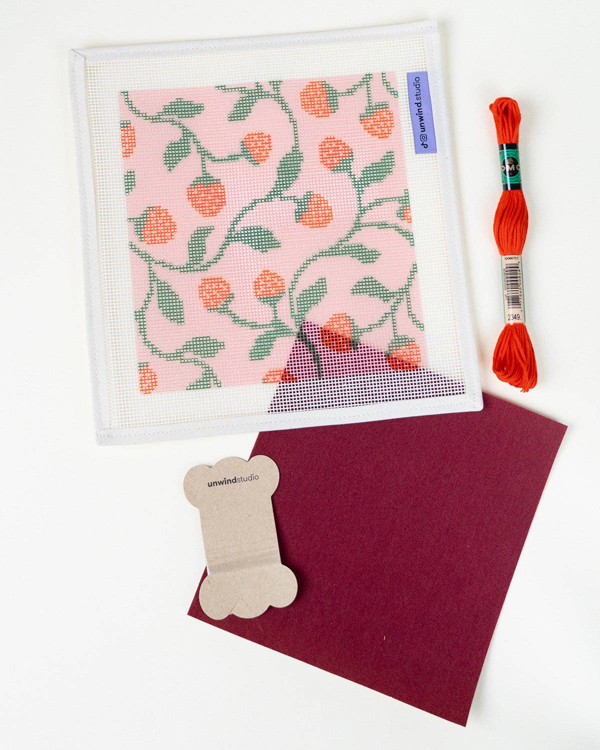Strawberries Sunglasses Case Needlepoint Kit