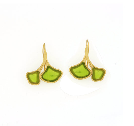 Michael Vincent Michaud - Ginkgo 2-Leaf Earrings