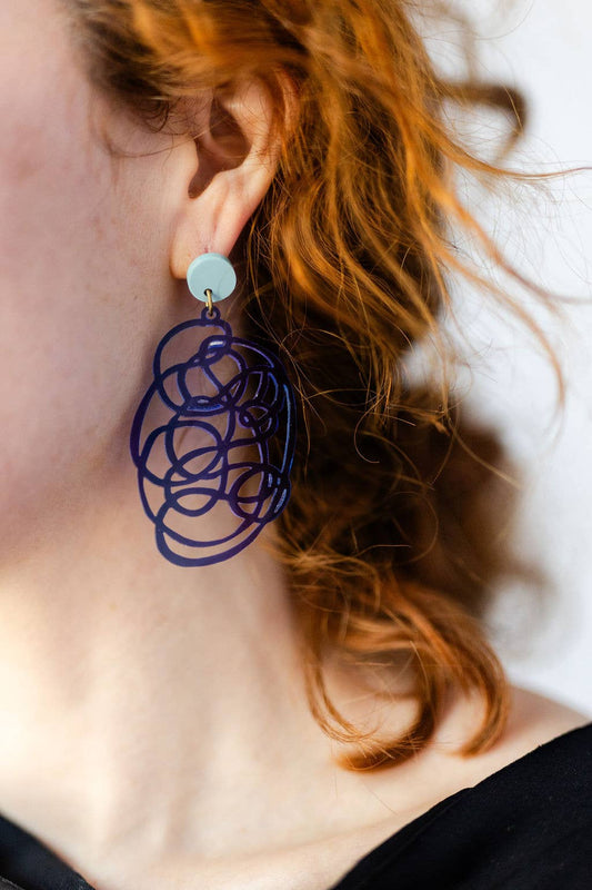 Squiggle Statement Earrings