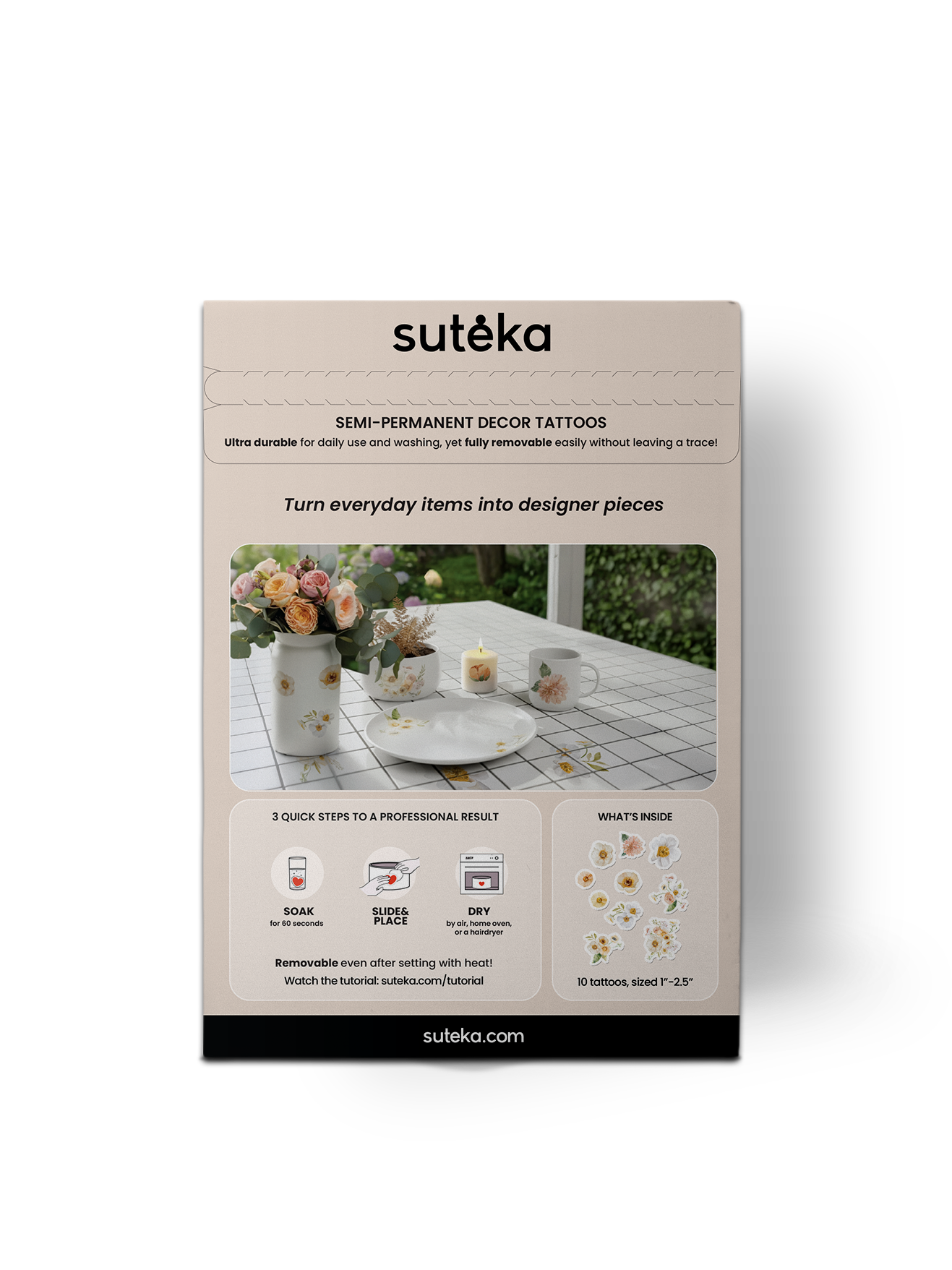 Suteka: Home Decor Tattoos, Wildflowers Set