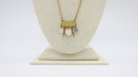 E.k.designs brass & deer bone necklace