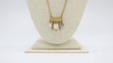 E.k.designs brass & deer bone necklace