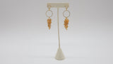 EK Designs Citrine Cluster Drop Earrings