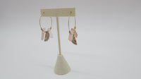 EK Designs Rose Quartz Spike Hoops Earrings