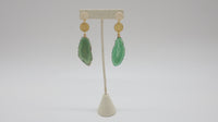 EK Designs Green Agate Drop Earrings