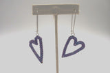 Divine Diva G Designs: Purple Heart Beaded Earrings