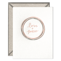 Ink Meets Paper Notecard : Love + Peace -Set of Six